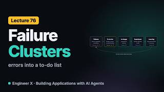 Details AI Agent Improvement Loops: Cluster Failures in Python | Building Applications with AI Agents L76 Update