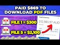 Earn $869 Downloading PDF Files For FREE ~ Worldwide! (Make Money Online)