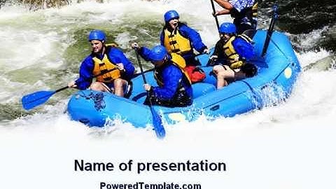 Whitewater Rafting PowerPoint Template by PoweredTemplate.com