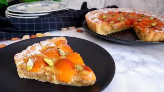 Apricot and Almond Tart with Pistachios | Apricot Frangipane Tart