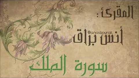 سورة الملك  انس براق من أجمل الأصوات💜🤎..Surat Al-Malik Anas Buraq💛