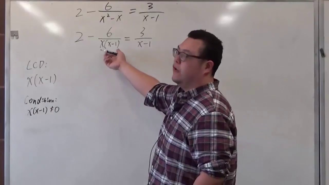 Solving Rational Equations Example II - YouTube