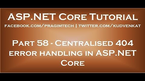 Gecentraliseerde 404-foutafhandeling in ASP NET Core