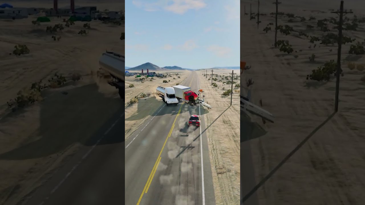 Realistic Highway Car Crash 177 BeamNG Drive