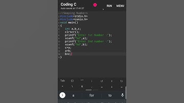 #26 Swapping of two numbers in C program | #c_language  #shorts #c_programming #coding #teach_techno