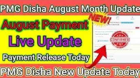 Pmgdisha  Payment Release 2023 :: csc new update  August pmgdisha :: csc tele law pyment
