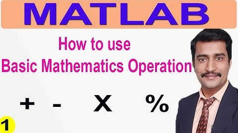 How to use mathematical operation in MATLAB