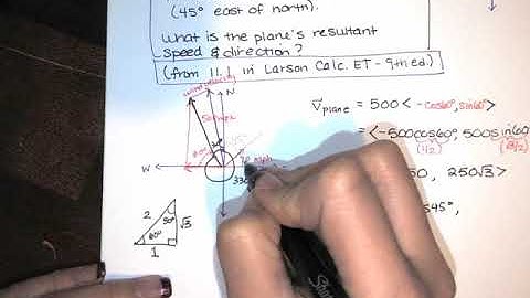 8. Vectors - Part 8 - Applications of Vector Operations #3 - Air Navigation and Wind Velocity