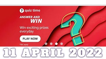 Amazon Funzone Quiz Answers Today|11 APRIL 2022 Daily Quiz Time