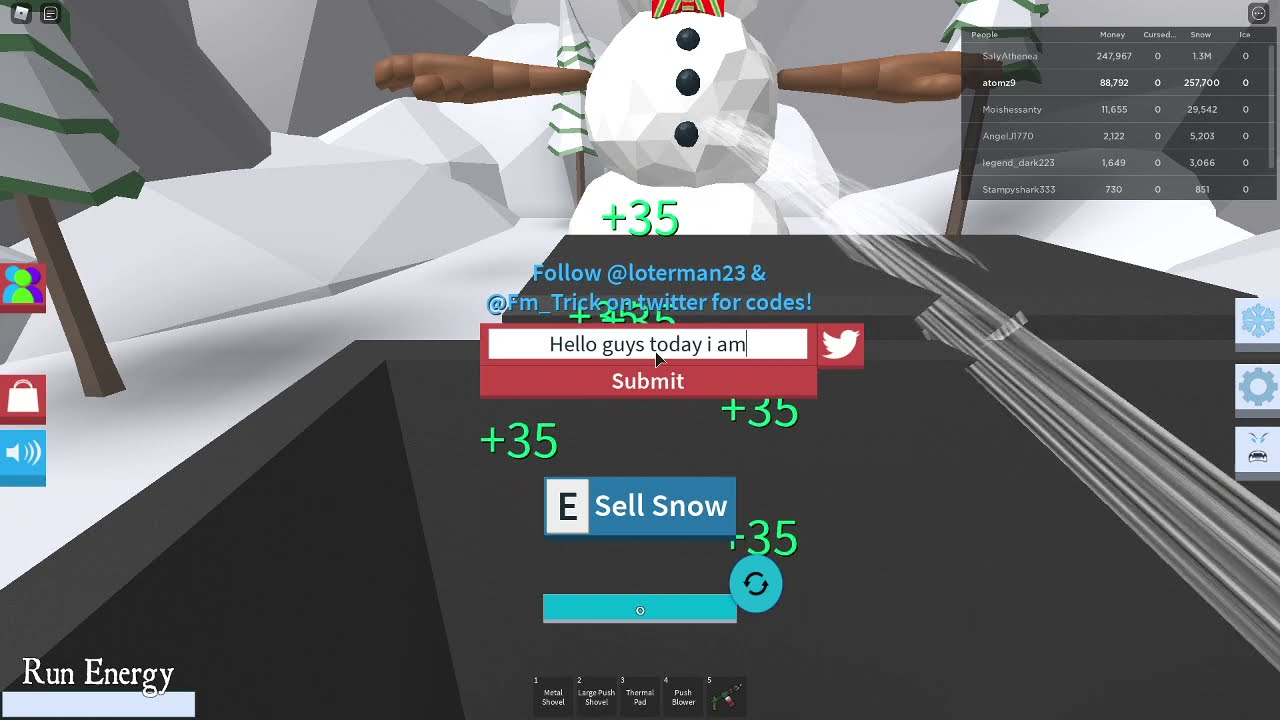 Codes For Roblox Snow Shoveling Simulator 2023