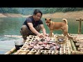 Make a Bamboo Table, Smoke Fish, Catch and Cook | EP.324