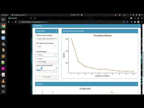 K-Means and Hierarchical clustering with DeepBC (iris dataset).