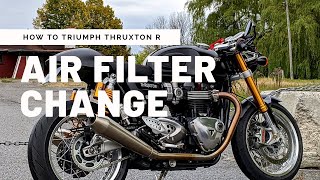 How to change the air filter in your Triumph Thruxton R
