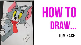 Easy drawing Tom & Jerry cartoon (Tom Face) screenshot 2