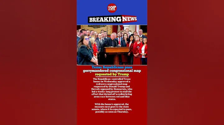 BREAKING:Texas Republicans pass gerrymandered congressional map requested by Trump #news #headlines