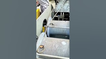 Detailed breakdown of large cable spool operation