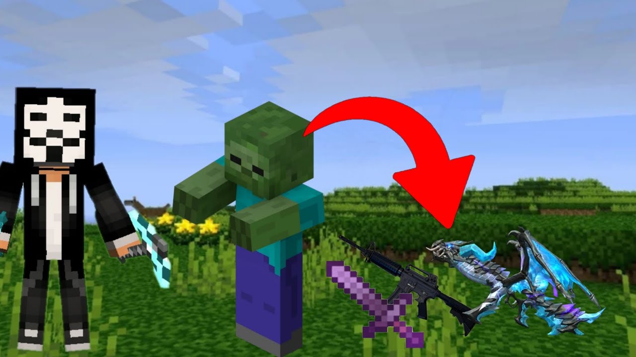Minecraft but mobs drop random items | Shadow Strike | - YouTube