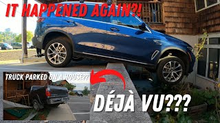 It Happened AGAIN??! | Car Teetering Above Drop Off With ONE Tire On The Ground!