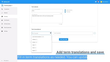 Localazy Tutorials: Glossary