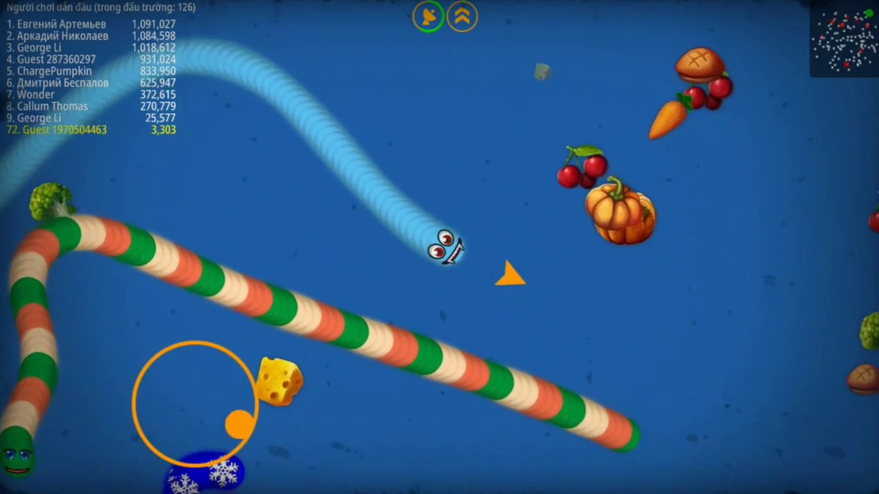 Worms zone.io : Rắn săn mồi, trò chơi con rắn vui nhộn lv1 : Snake hunting, funny snake game lv1