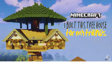 A Treehouse for My Friends – Built with Heart | Minecraft | House tutorial  | IYON Plays