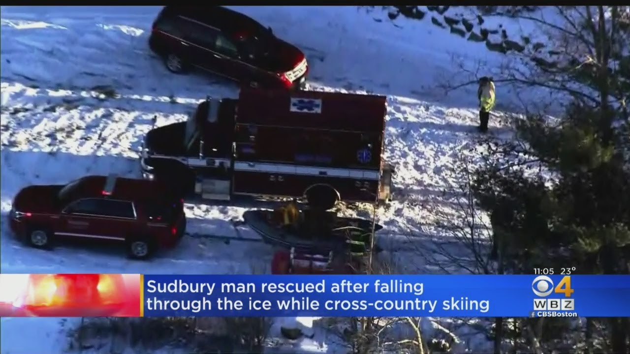 Sudbury Man Rescued After Falling Through Ice - YouTube