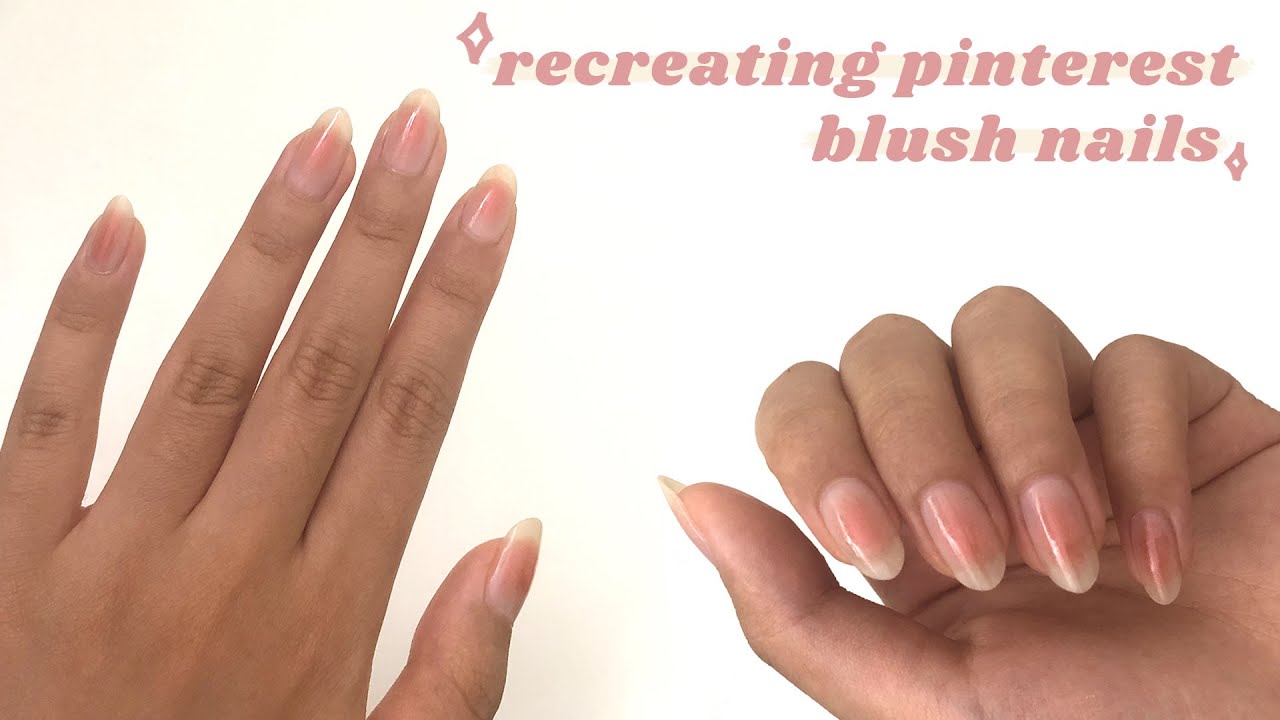 recreating aesthetic pinterest blush nails at home✨