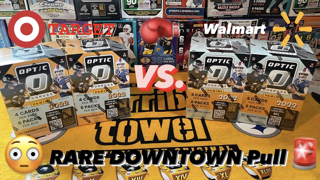 (TARGET EXCLUSIVE VS. WALMART EXCLUSIVE) 2022 DONRUSS OPTIC FOOTBALL PACK OPENING! WHICH IS BETTER?