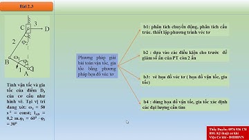 Nguyên lý máy/chương 2 Phân tích động học cơ cấu phẳng
