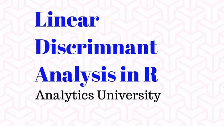 Linear Discriminant Analysis in R | Multi Class Classification | Data Science
