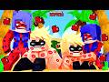 FAMILIA da LADYBUG Miraculous e CATNOIR foi para PRAIA no Minecraft