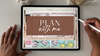 Digital Plan With Me I Feb 2023 Monthly Ft. PinkPlannerShop
