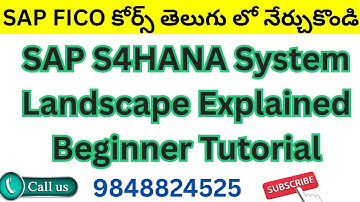 SAP S4HANA System Landscape Explained  Beginner Tutorial