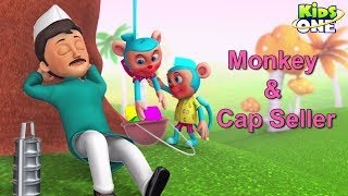 The Cap Seller and the Monkeys Story | Panchatantra Stories for Kids | English Stories - KidsOne