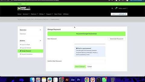 How to change Cpanel password in Host To Connect? | Client Area panel #hosting #domain