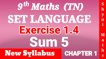 9th maths chapter 1 exercise 1.4 question 5 tn samacheer shyni maths