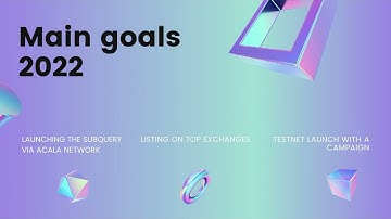 SubQuery | Main Goals on 2022