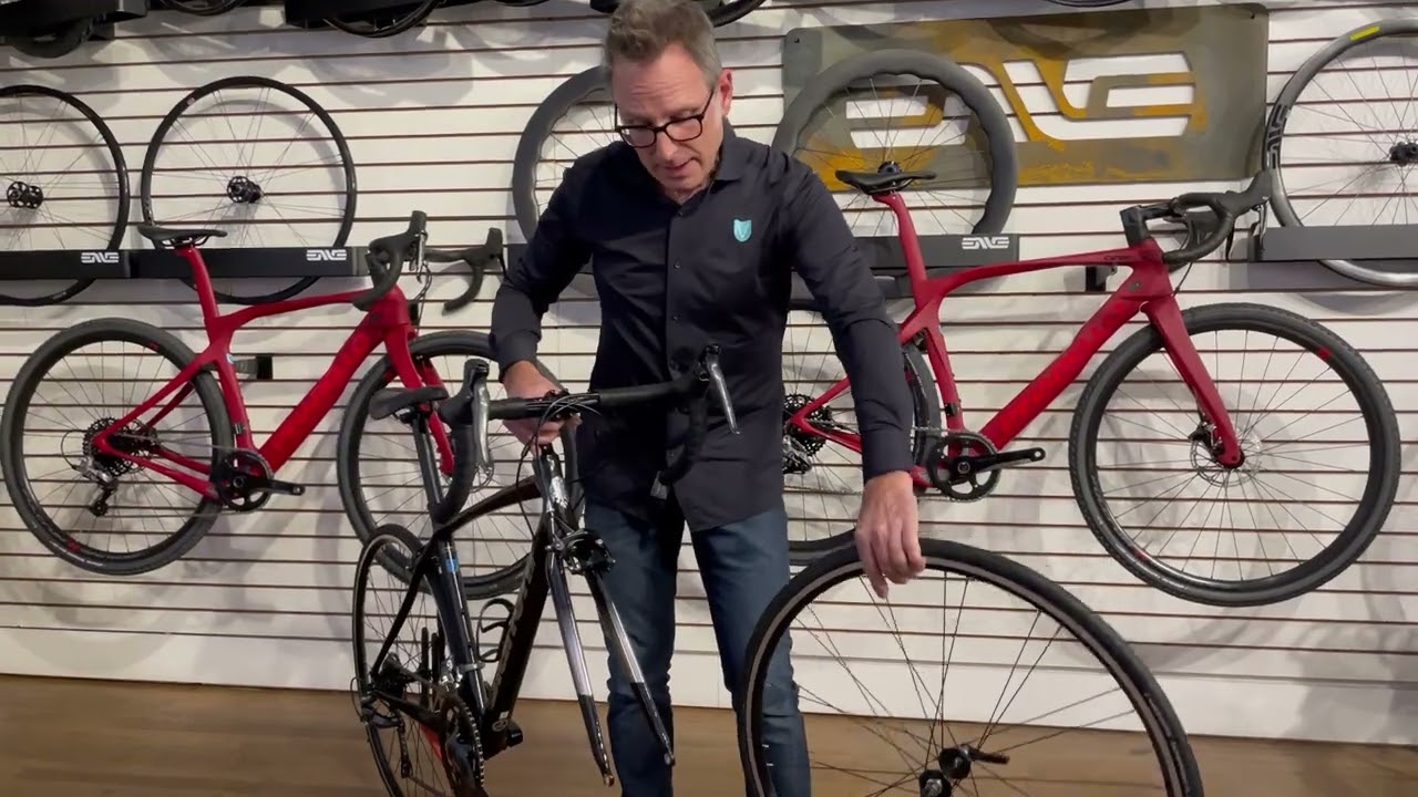 How to remove a wheel from a road bike - rim brake - YouTube