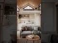 Tiny House | Cozy Modern Tiny House Interior – Loft Bedroom Above the Kitchen #tinyhouse #tinyhome