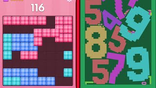 Block Blast Puzzle 🧩 VS I Like ABC Merge Numbers Math Puzzle 🔢✨ Satisfying Gameplay 🎮🔥   screenshot 3