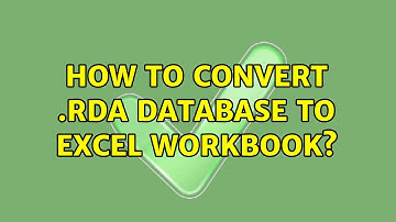 How to convert .rda database to excel workbook?