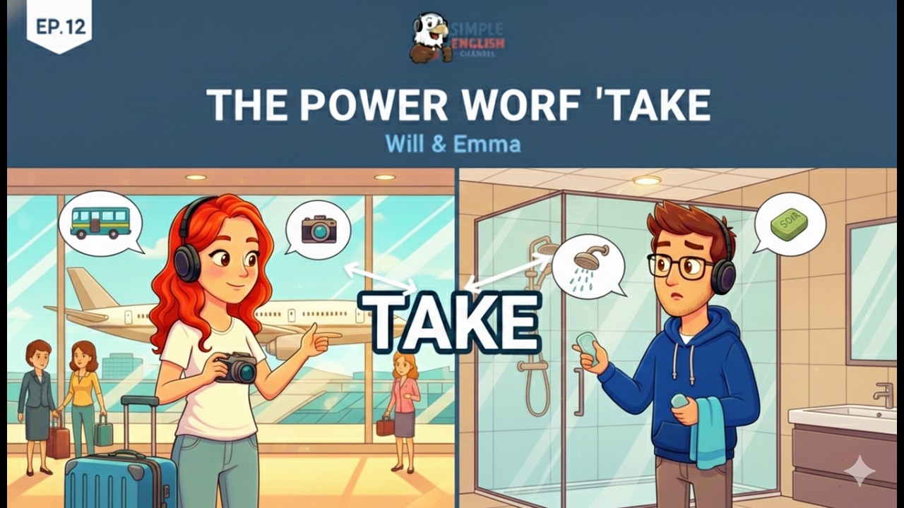 How to Use “TAKE” in English | Easy Listening for Beginners (A1/A2) - Easy Poscast