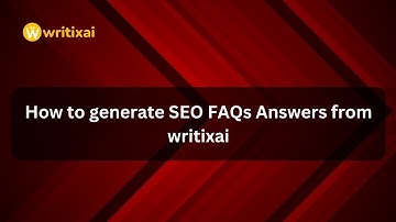 How to Generate SEO FAQs Answers from Writixai