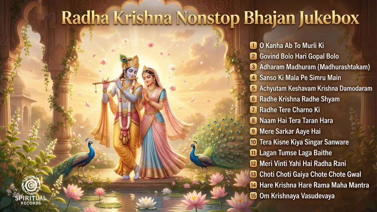 मन को शांति देने वाले राधा कृष्ण भजन 🌸 | शांत सुबह की शुरुआत | Nonstop Bhakti Songs