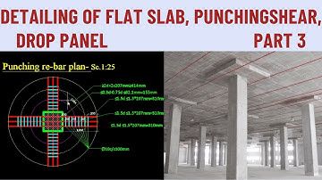 Mastering Flat slab: Punching shear design & Reinforcement detailing in AutoCAD Part 3
