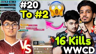 GodLike 16 Kills WWCD 👑 Carnival vs GodL 🔥🔥 | From #20 to #2✅