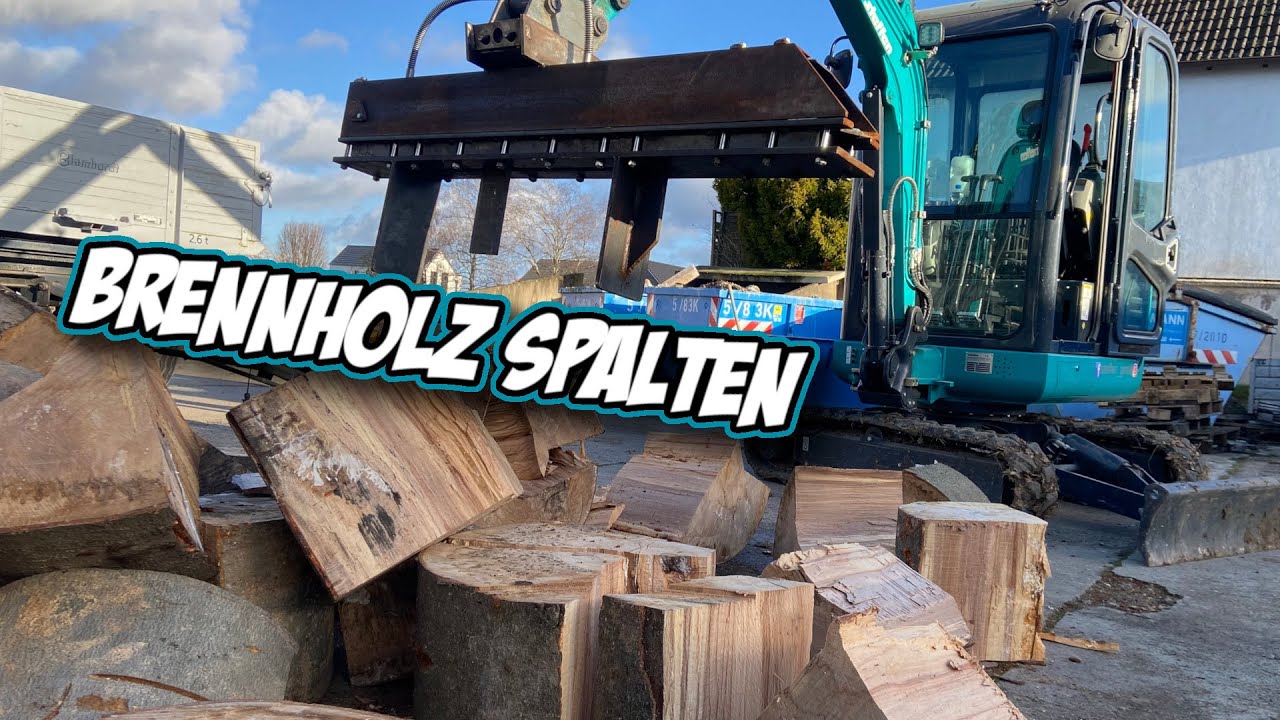 Brennholz Eigenbau Hydraulik-Spalter | Minibagger | DIY | China Sunward SWE20F | Selbst&Ständig