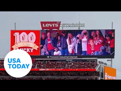 Fans sing Happy Birthday to George Kittle's 100-year-old grandmother | USA TODAY