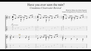 Video thumbnail of "Fingerstyle Guitar TAB - Creedence Clearwater Revival  - Have you ever seen the rain ?"