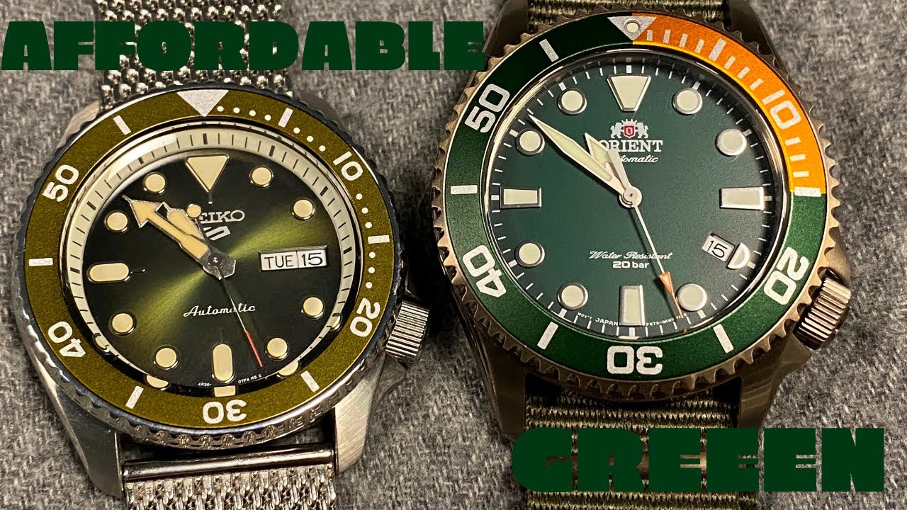 SEIKO vs ORIENT | Best Affordable Green Sportswatch - YouTube